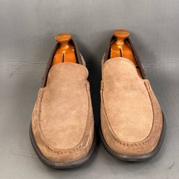 JOHN VARVATOS A U.S.A. Brown suede leather loafer shoes men’s size 13 - Picture 2 of 9